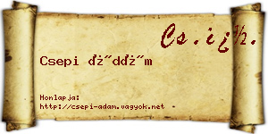 Csepi Ádám névjegykártya